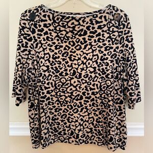 Women’s Cheetah Print Blouse Size PL